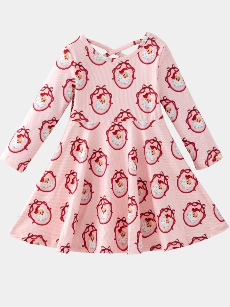 Vintage Santa Christmas Twirl Dress