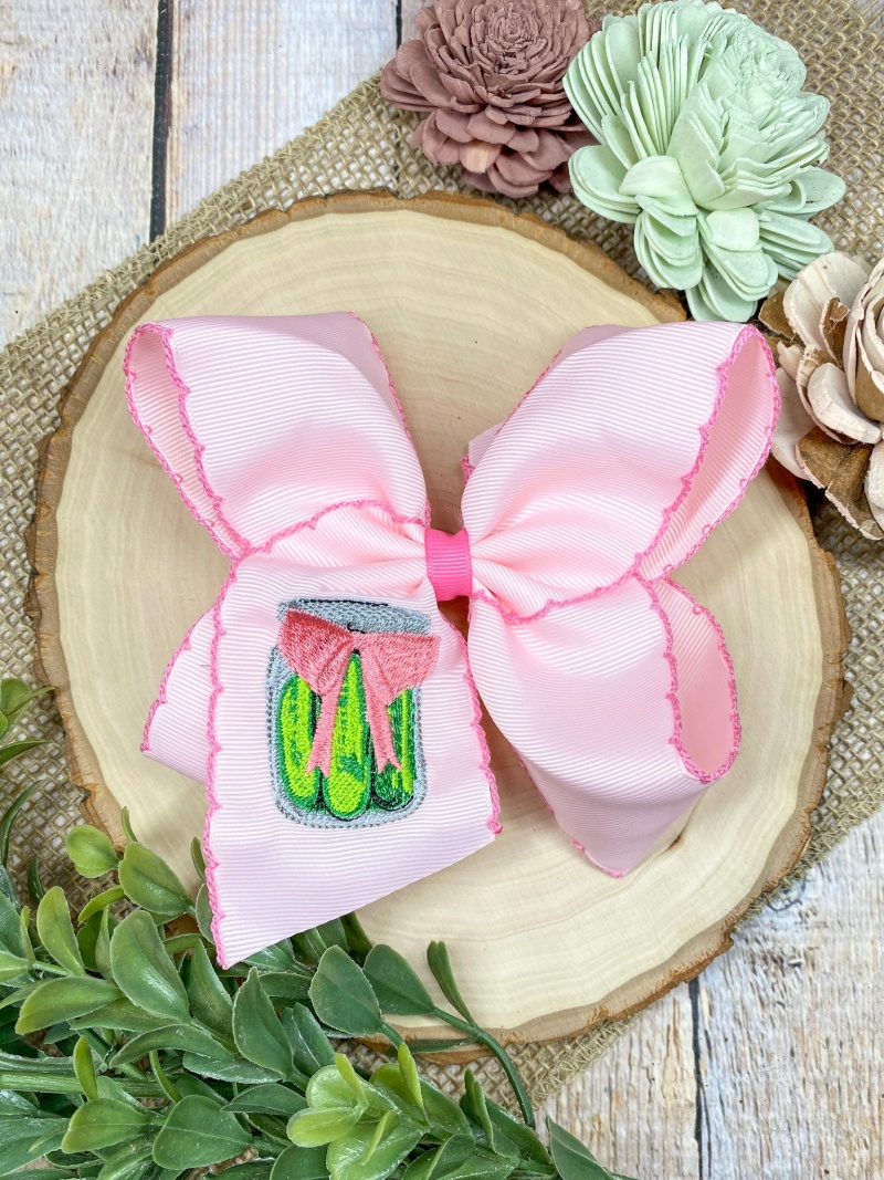 Pickle Jar Moonstitch Hair Bow | Clip Or Headband