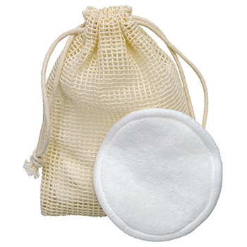 Reusable Make-Up Remover Pads - Washable, Velvety Bamboo Pads In Cotton Mesh Bag