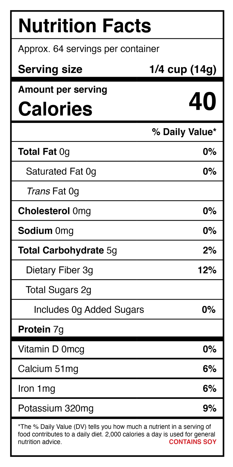 Textured Soy Protein (Non-Gmo, Unflavored) (45 Oz)
