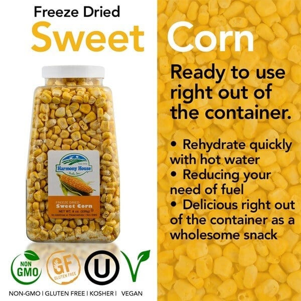 Freeze Dried Super Sweet Corn (22 Lb)