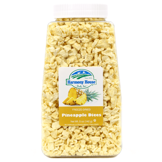 Freeze Dried Pineapple Dices (5 Oz)
