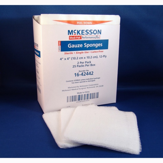 Mckesson 16-42442 Medi-Pak Sterile Performance Plus Gauze Sponge-50/Bx