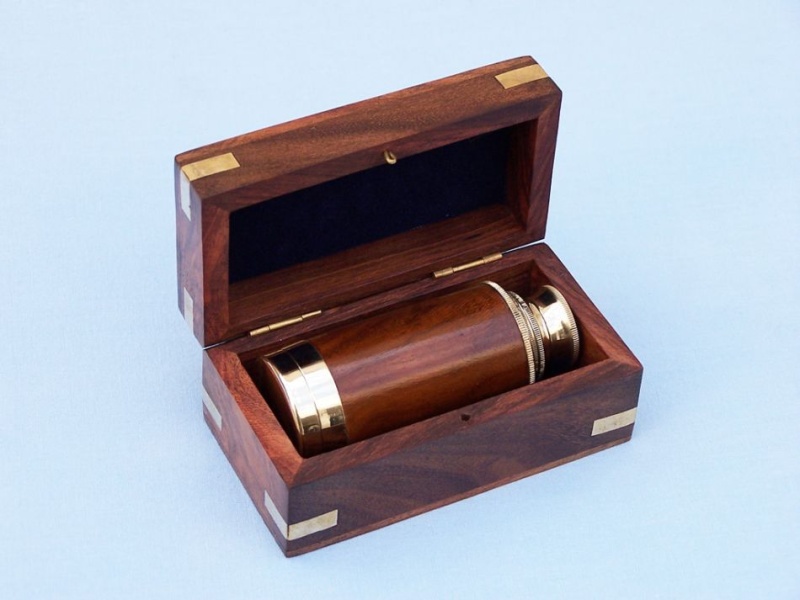 Deluxe Class Solid Brass Scout's Spyglass Telescope 7"