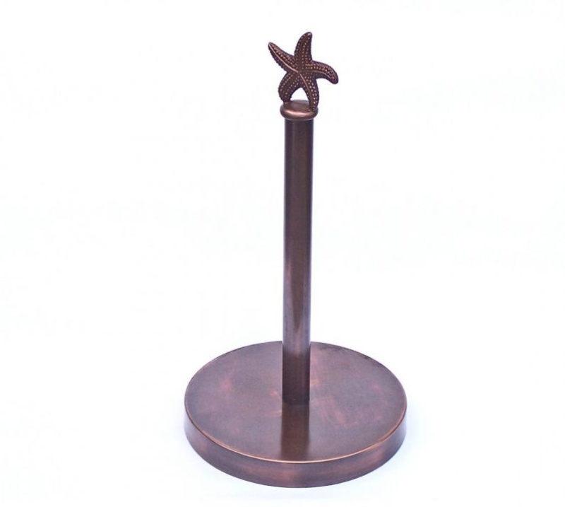 Antique Copper Starfish Extra Toilet Paper Stand 16"