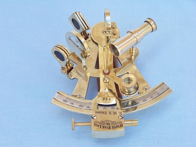 Titanic White Star Lines Sextant With Rosewood Box 5"