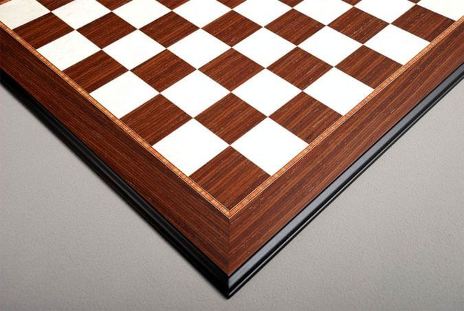 Striped Ebony And Bird's Eye Maple Standard Traditional Chess Board