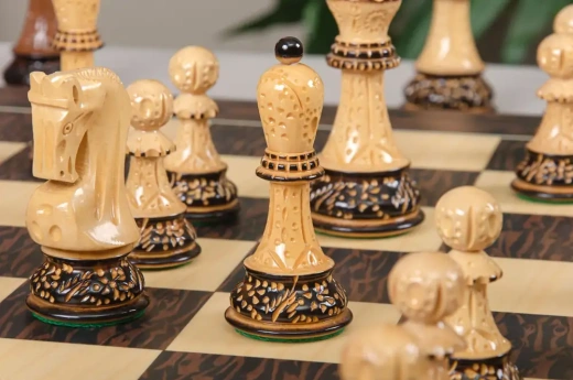 4 Burnt Grandmaster Chess Pieces