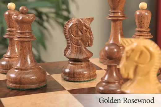 Dubrovnik Chess Pieces in Golden Rosewood Reproduction of 