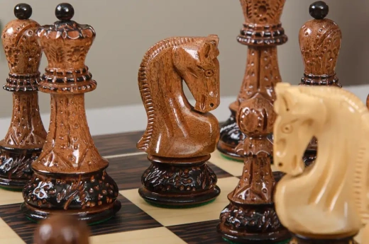 4 Burnt Grandmaster Chess Pieces – Chess House