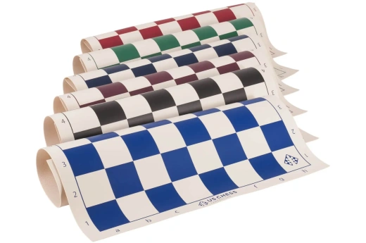 Premium Vinyl Tournament Chess Board with US Chess Federation Logo - 2.25'' Squares