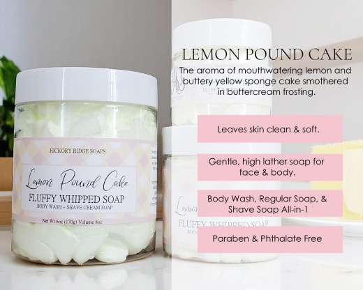 Lemon Pound Cake Whipped Soap