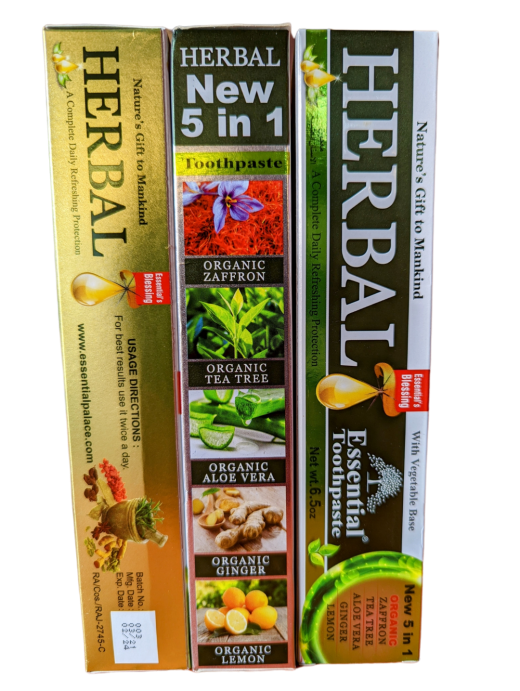Herbal Essential Organic Toothpaste (Fluoride Free) - Natural Oral Hygiene
