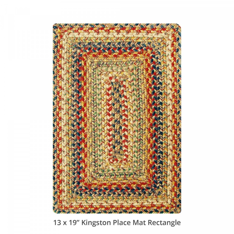 Kingston Multi Color Jute Braided Oval Rugs