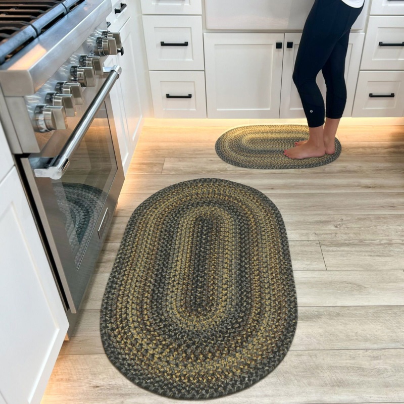 Black Forest Ultra Durable Small Braided Oval Rugs in Sets