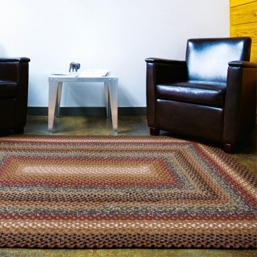 Peppercorn Multi Color Cotton Braided Oval Rug