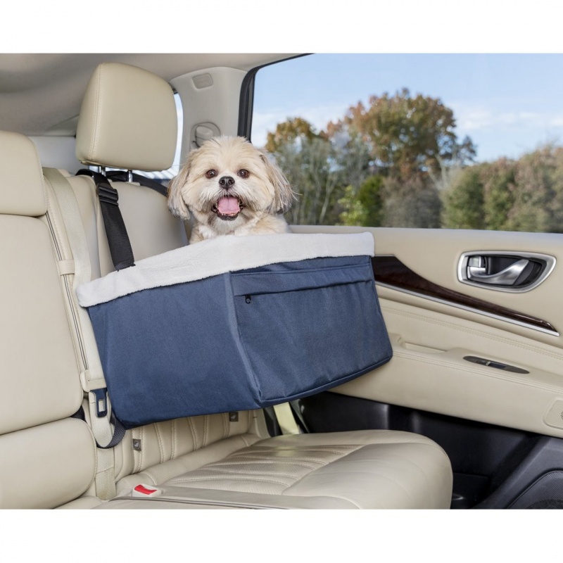 Pet Booster Seat - Up To 25Lbs | Pet Car Seat | Dog Car Seat | Petsafe® Happy Ride™ Booster Seat, Navy, 25 Lb
