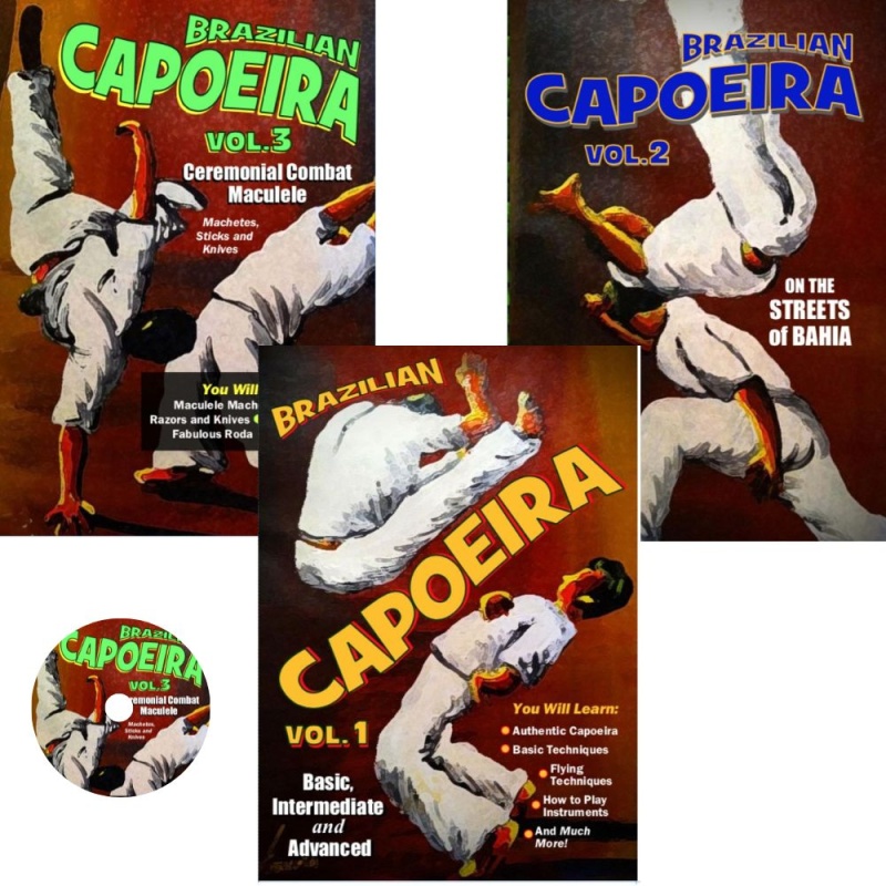 3 Dvd Set Brazilian Capoeira Martial Arts Sweeps Maculele Sticks Knives Razors - Default Title