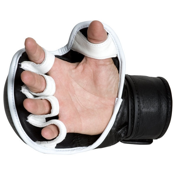 Leather Kickboxing Martial Arts Aerobic Training Gloves Black - Default Title