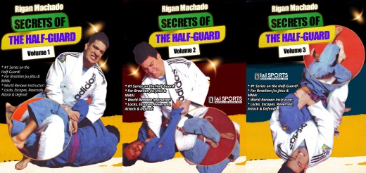 3 Dvd Set: Secrets Of Brazilian Jiu Jitsu Mma Half Guard - Rigan Machado Dvds