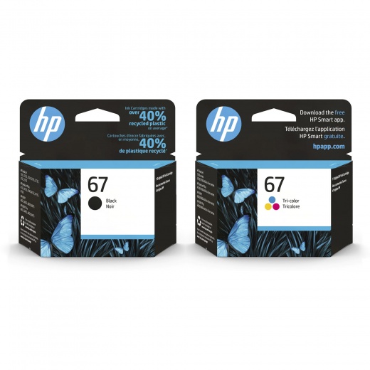 Hp 67 3Yp29an Original Black And Tri-Color Ink Cartridge Combo
