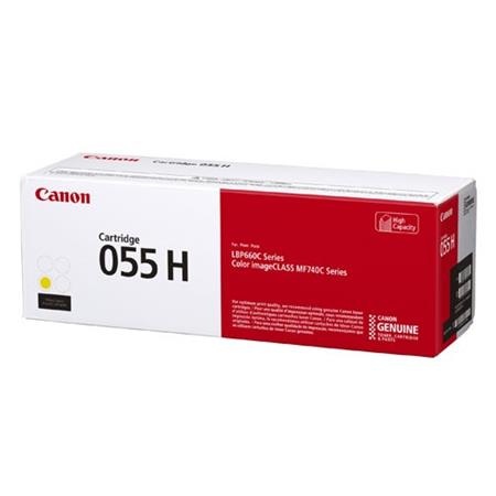 Canon 055H Genuine Oem High Yield Yellow Toner Cartridge 3017C001 (5.9K)
