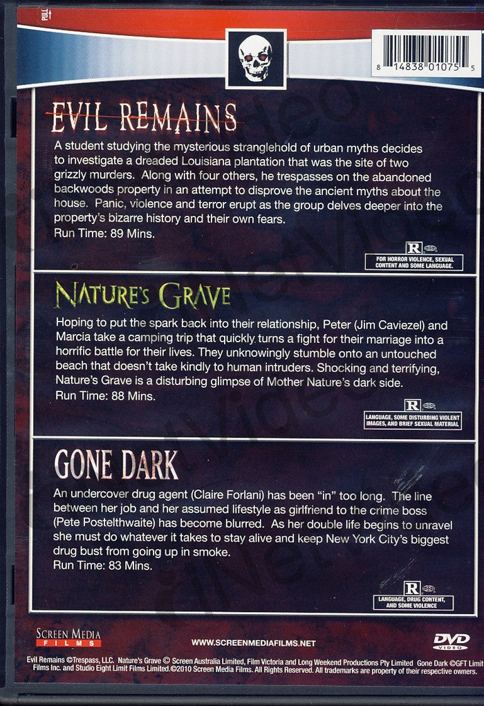 Evil Remains / Nature's Grave / Gone Dark (Triple Feature)