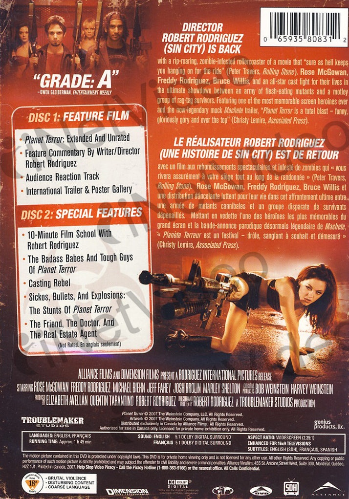 Grindhouse Presents : Planet Terror - Extended And Unrated (Two-Disc Special Edition) (Bilingual)