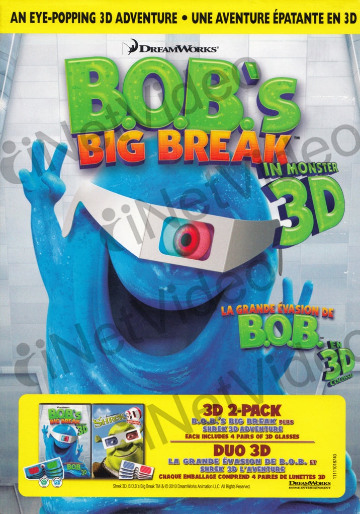 B.O.B.'S Big Break 3D / Shrek 3D (3D 2-Pack) (Bilingual) (2-Pack) (Boxset)