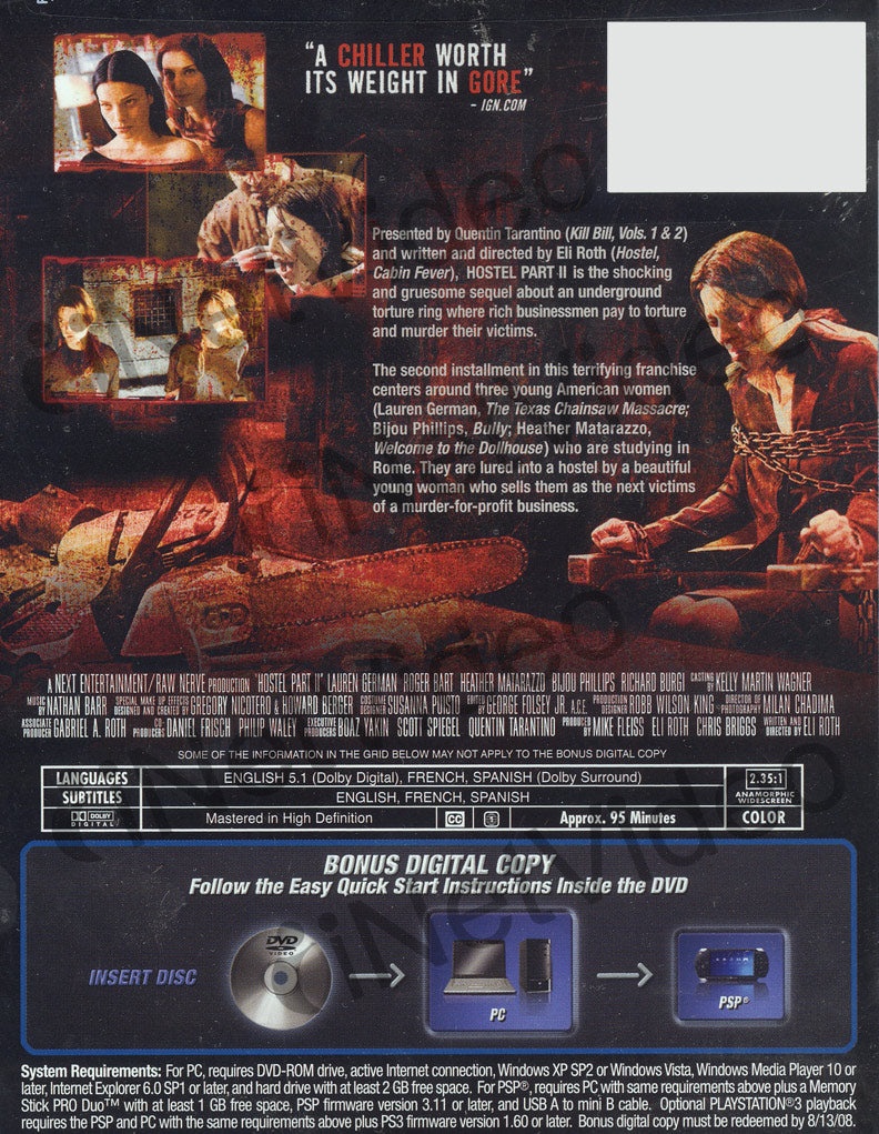 Hostel - Part Ii (Unrated - Director's Cut) (Widescreen)