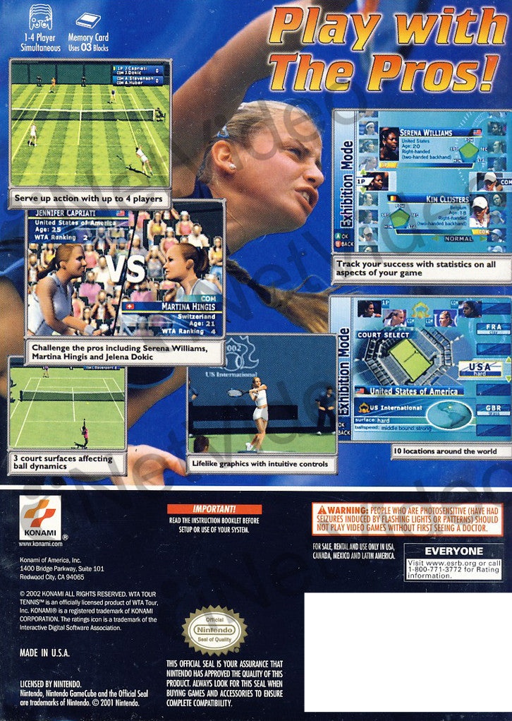 Wta Tour Tennis (Gamecube)
