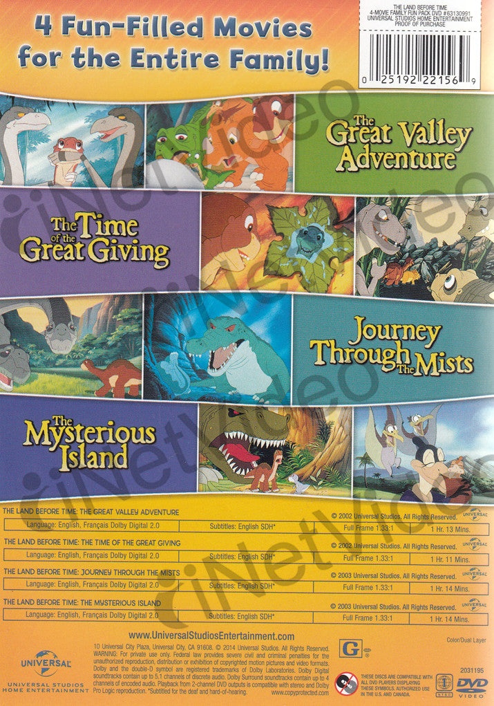 The Land Before Time Ii To V (4-Movie Family Fun Pack)