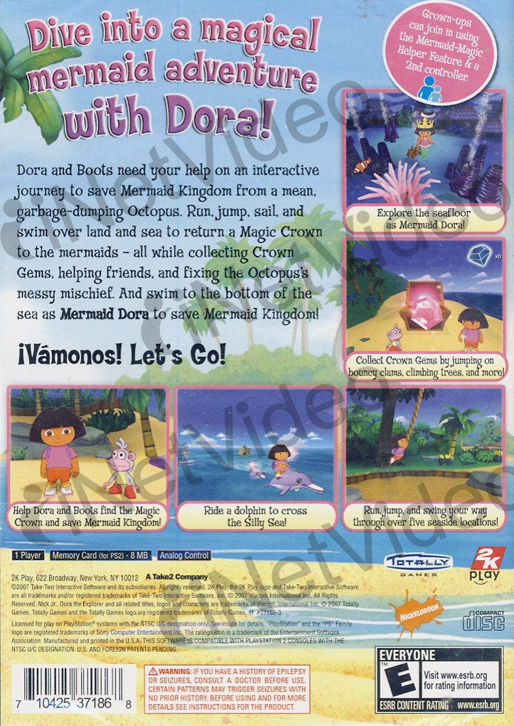 Dora The Explorer - Dora Saves The Mermaids (Limit 1 Copy Per Client) (Playstation2) - Used