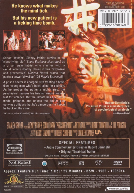 Pressure Point (Sidney Poitier) (Mgm) DVD