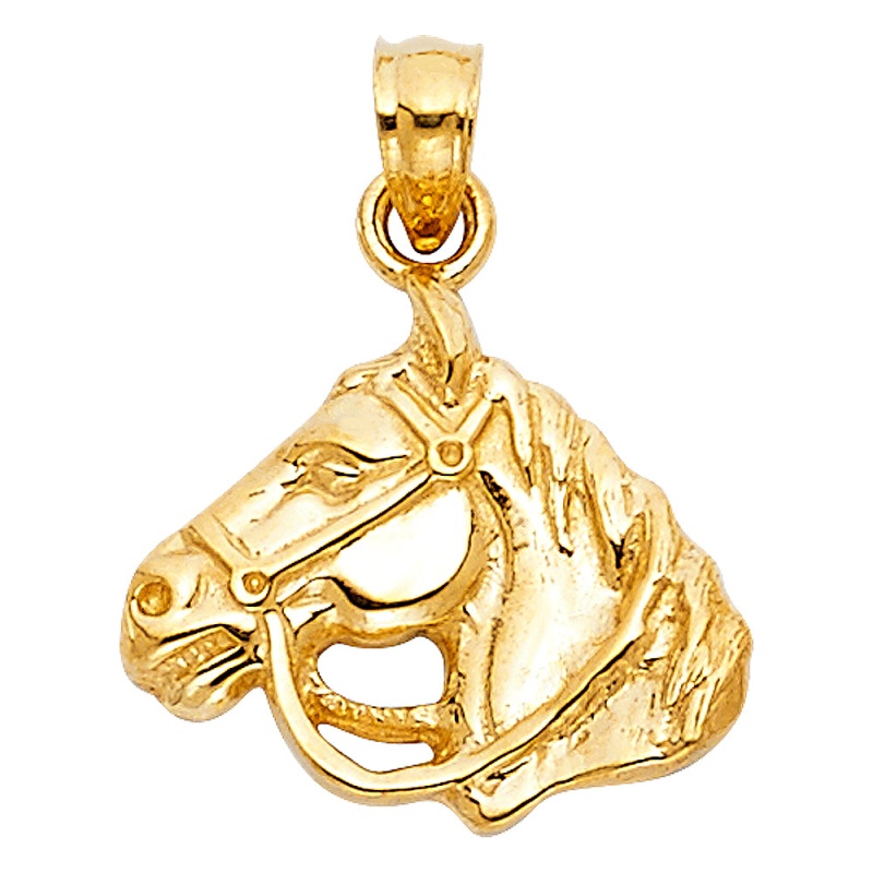 14K Gold Horse Charm Pendant
