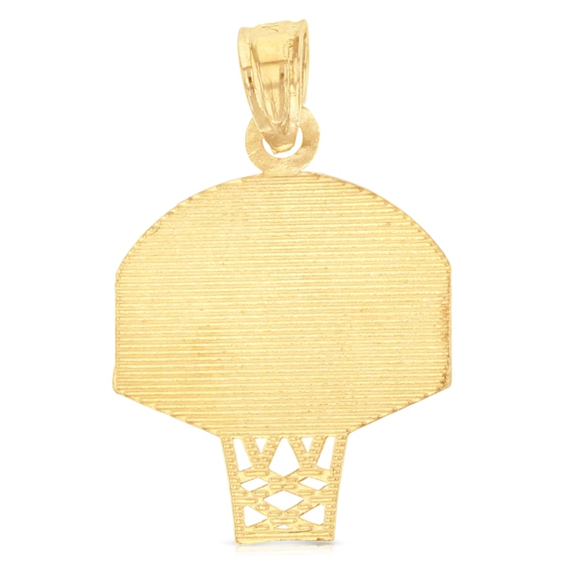 14K Gold Basketball Charm Pendant