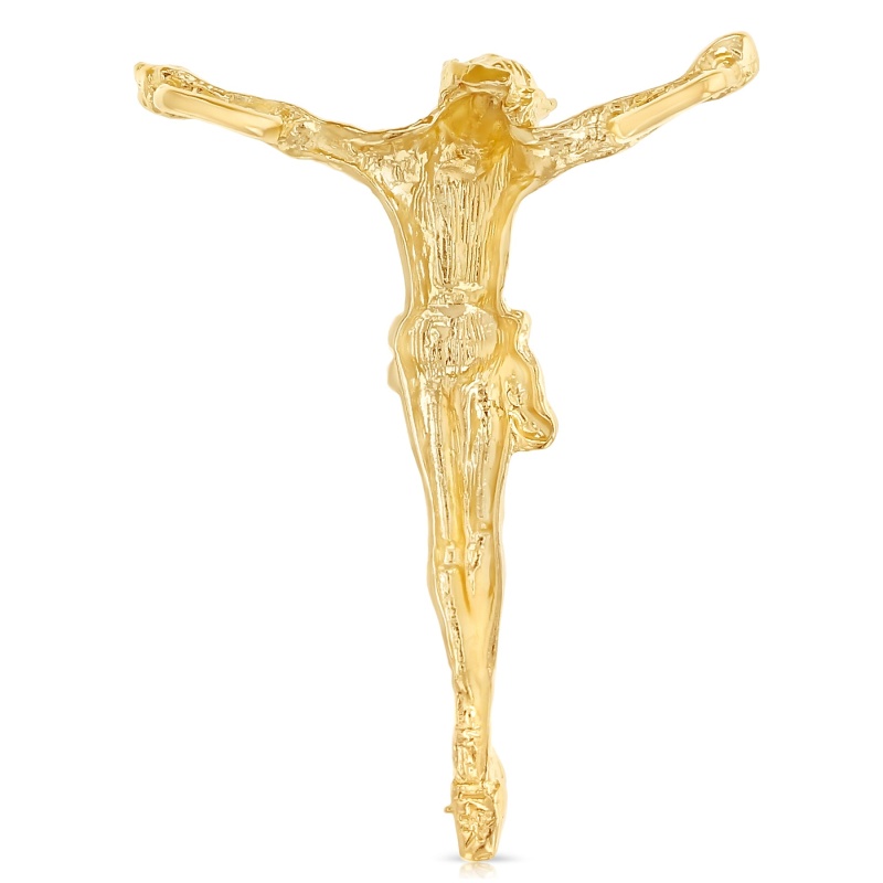 14K Gold Religious Jesus Christ Body Charm Pendant