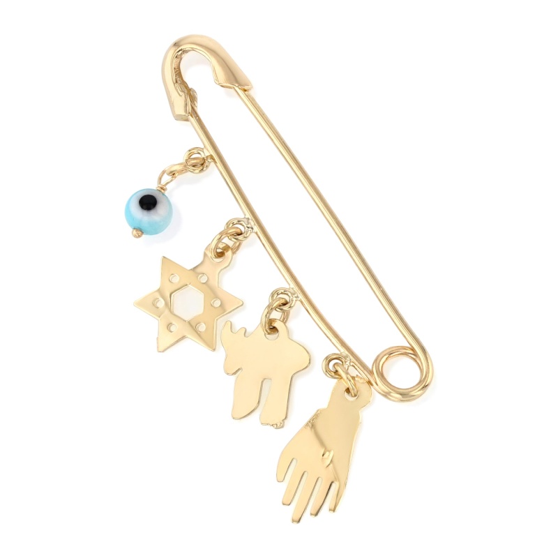 14K Gold Hang On Clip Charm Pendant