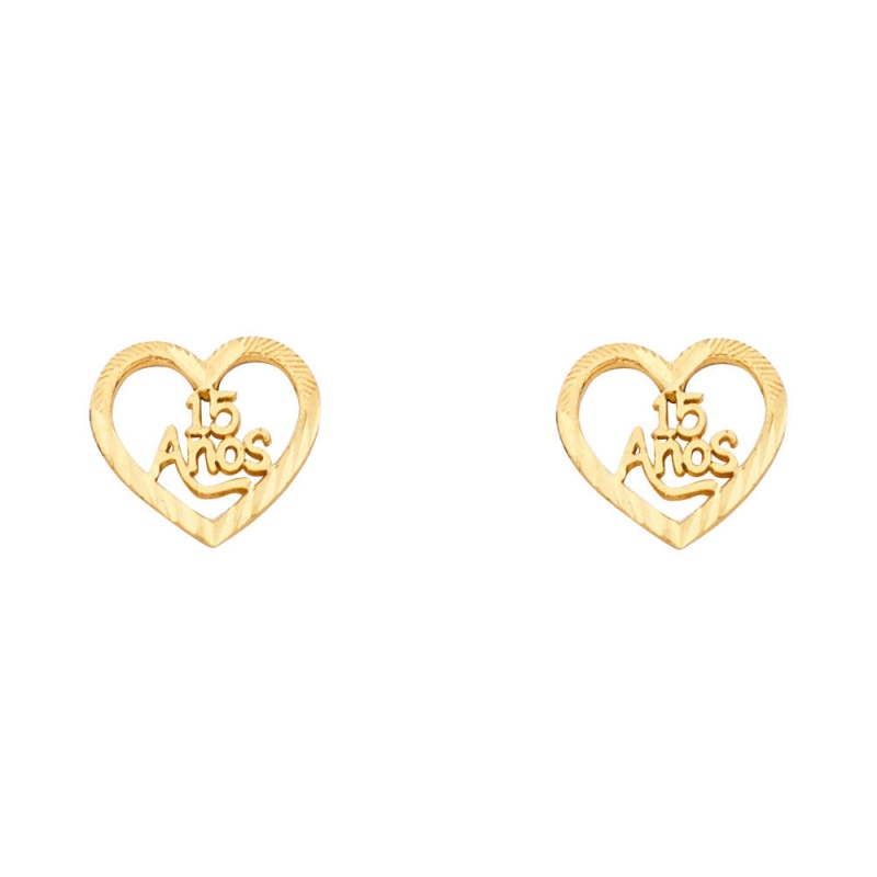Buy 14K Gold Ioka Quinceanera 15 Years Post Earrings Online