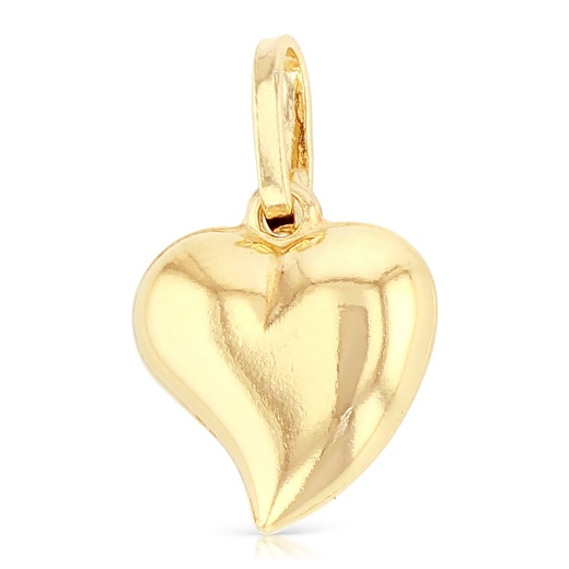 14K Gold Plain Heart Charm Pendant by Ioka
