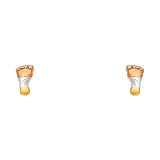 Ioka 14K Gold Small Foot Stud Earrings - IG-01-801-0770