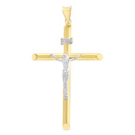 14K Gold Crucifix Cross Religious Pendant - Ioka