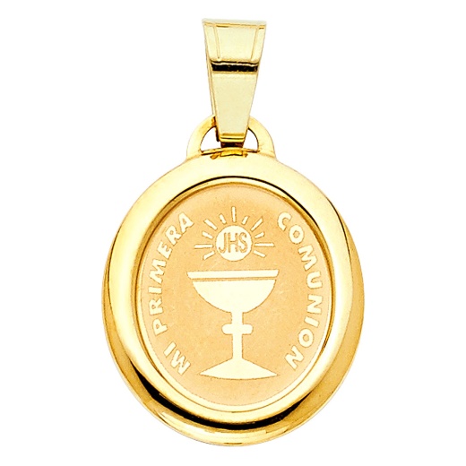 14K Gold Ioka Religious Communion Charm Pendant