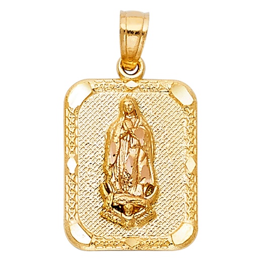 Ioka 14K Gold Religious Guadalupe Charm Pendant
