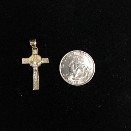 14K Gold Jesus Crucifix Cross Religious Pendant by Ioka