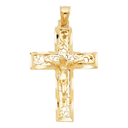 Ioka 14K Gold Crucifix Charm Pendant