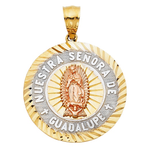 14K Gold Ioka Guadalupe Charm Pendant Necklace