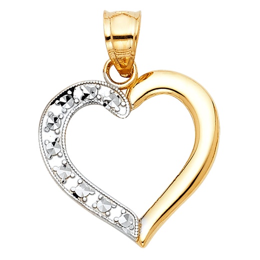14K Gold Heart Charm Pendant - Ioka