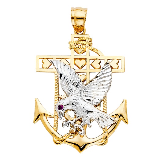 Ioka 14K Gold Mariner Eagle Charm Pendant - Buy Online Now