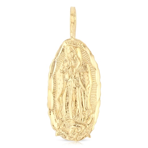 14K Gold Religious Guadalupe Charm Pendant - Ioka